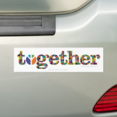 samen (met Peace Company logo) Bumpersticker (Op auto)