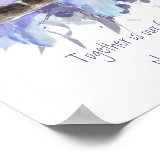 Samen onze favoriete plaats om de Vogeladvertentie Poster (Hoek)