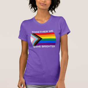 Samen schijnen we helderder Lgbtqia+ vlag T-shirt