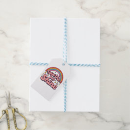 Samen Schijnen We – Regenboog Retro Pride Citaat Cadeaulabel