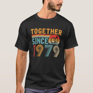Samen sinds 1979 Retro Style 42nd Wedding Anniv T-shirt