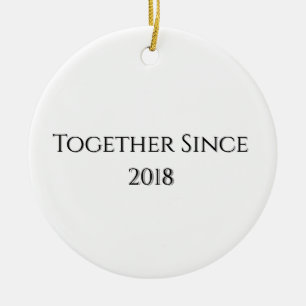 Samen Sinds Jaar Moderne Persoonlijke Koppel Keramisch Ornament