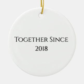 Samen Sinds Jaar Moderne Persoonlijke Koppel Keramisch Ornament