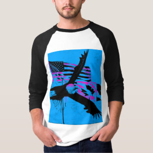 Samen staan - Canada, vlaggen van de VS en adelaar T-shirt