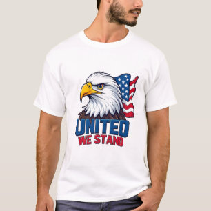 Samen Staan We Verenigde Staten Amerikaanse Vlag P T-shirt