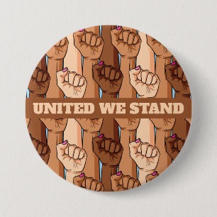 Samen Staan We Vreedzaam Protest Knop Ronde Button 7,6 Cm