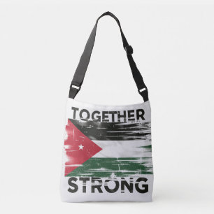 Samen sterke steun Palestina Crossbody Tas