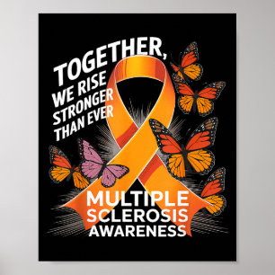 Samen Stijgen We Multiple Sclerose Bewustzijn Oran Poster