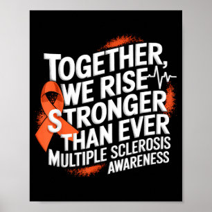 Samen Stijgen We Orange Lint Multiple Sclerose Poster