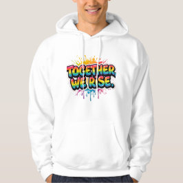 Samen Stijgen We Regenboog Citaat Ontwerp Hoodie
