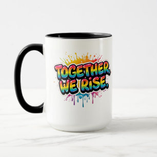 Samen Stijgen We Regenboog Citaat Ontwerp Mok