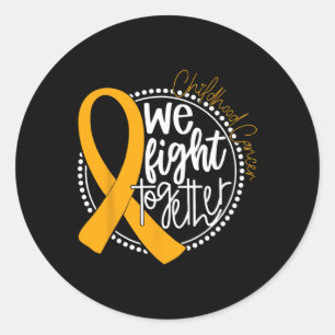 Samen strijden we voor Childhood Cancer Awareness Ronde Sticker