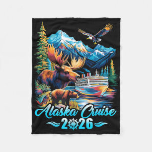 Samen varen Alaska 2026 Cruiseschip Alaska V Fleece Deken