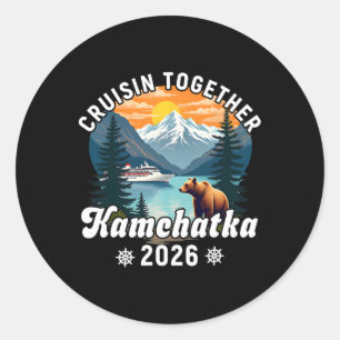 Samen varen Kamchatka 2026 Vriend Familie Rusland Ronde Sticker