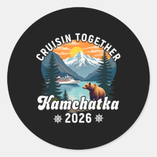 Samen varen Kamchatka 2026 Vriend Familie Rusland Ronde Sticker