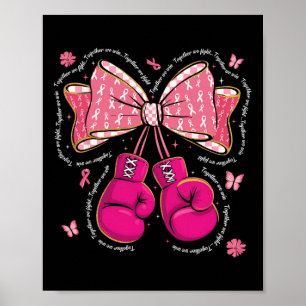 Samen vechten we om bokshandschoenen Bow Breast te Poster