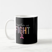 Samen vechten we tegen borstkankerbewustzijn Pink Koffiemok (Links)