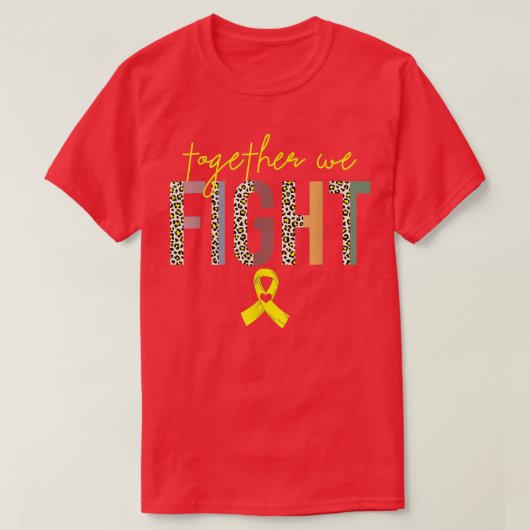Samen vechten we tegen kinderkanker - Goud T-shirt (Design voorkant)