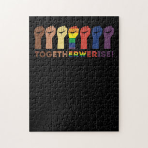 Samen verhogen we de gelijkheid van vrouwen en man legpuzzel