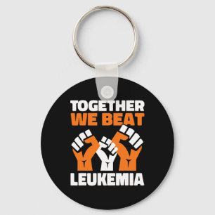 Samen verslaan we leukemie bloedkanker bewustzijn  sleutelhanger