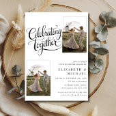 Samen vieren Couples Shower Boog Foto Kaart