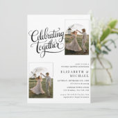 Samen vieren Couples Shower Boog Foto Kaart (Staand voorkant)