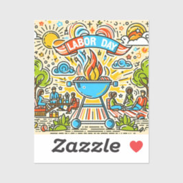 Samen vieren - Dag van de Arbeid BBQ Sticker