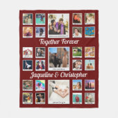 Samen voor altijd fotocollage fleece deken (Voorkant)