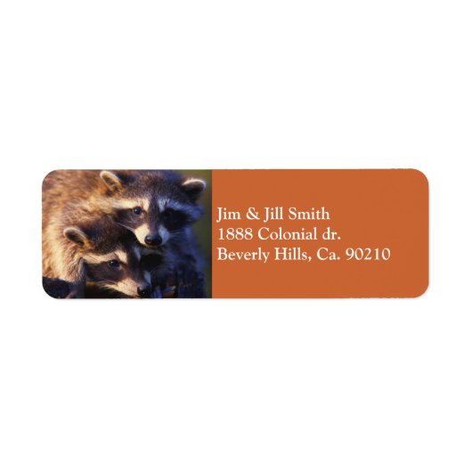 Samen voor altijd wasberen etiket (Voorkant)