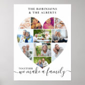 Samen vormen de Aangepaste hartvorm 11 Fotocollage Poster (Voorkant)