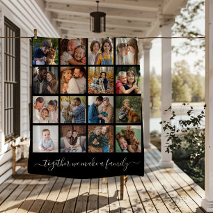 Samen vormen we een familie met meerdere foto's sherpa deken