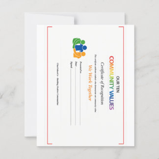 Samen Werken Waarde Certificaat 4.5x5.6 Blad 