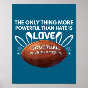 Samen zijn we amerika grappige uitspraak liefde poster