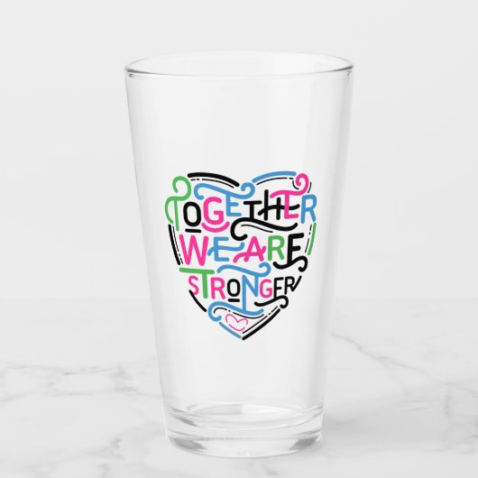 Samen zijn we sterker glas (Voorkant)