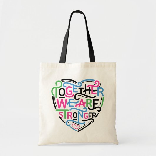 Samen zijn we sterker tote bag (Voorkant)