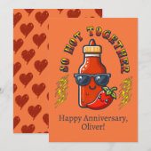 Samen Zo Heet Hete Saus Prikkelende Kaart (Voorkant / Achterkant)