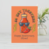 Samen Zo Heet Hete Saus Prikkelende Kaart (Staand voorkant)