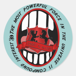 Samengestelde interest ronde sticker
