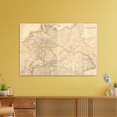 Samengestelde kaart van Duitsland Canvas Afdruk (Insitu (Woonkamer))