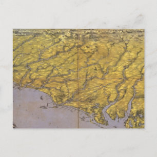 Samengestelde panorama van de zetel van de oorlog briefkaart