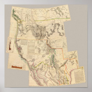 Samengestelde Westerne Verenigde Staten Poster