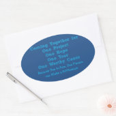 Samenkomen Ovale Sticker (Envelop)