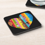 Samenkomend hart bier onderzetter (Linkerzijde)