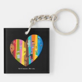 Samenkomend hart sleutelhanger (Achterkant)