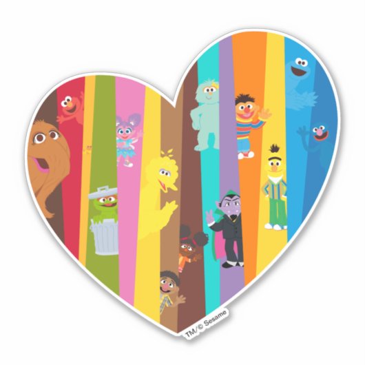 Samenkomend hart sticker (Voorkant)