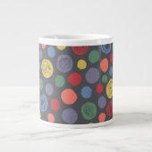 Samenkomend pogether Polka Dot Pattern Extra Grote Beker (Voorkant)
