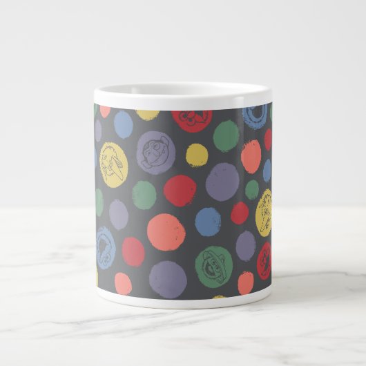 Samenkomend pogether Polka Dot Pattern Extra Grote Beker (Voorkant)