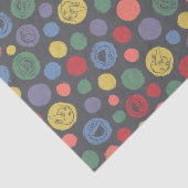 Samenkomend pogether Polka Dot Pattern Tissuepapier (Detail)