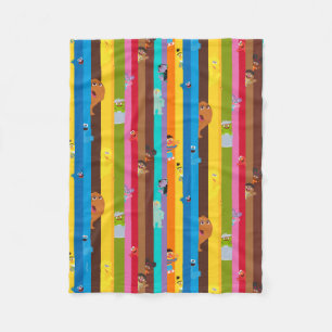 Samenkomend stripe-patroon fleece deken