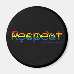 Samenleven met Respect Regenboog Pride Magneet
